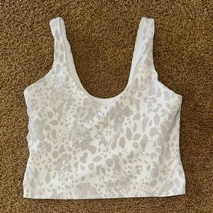 White and Gray Leopard Print lululemon align Tank Top